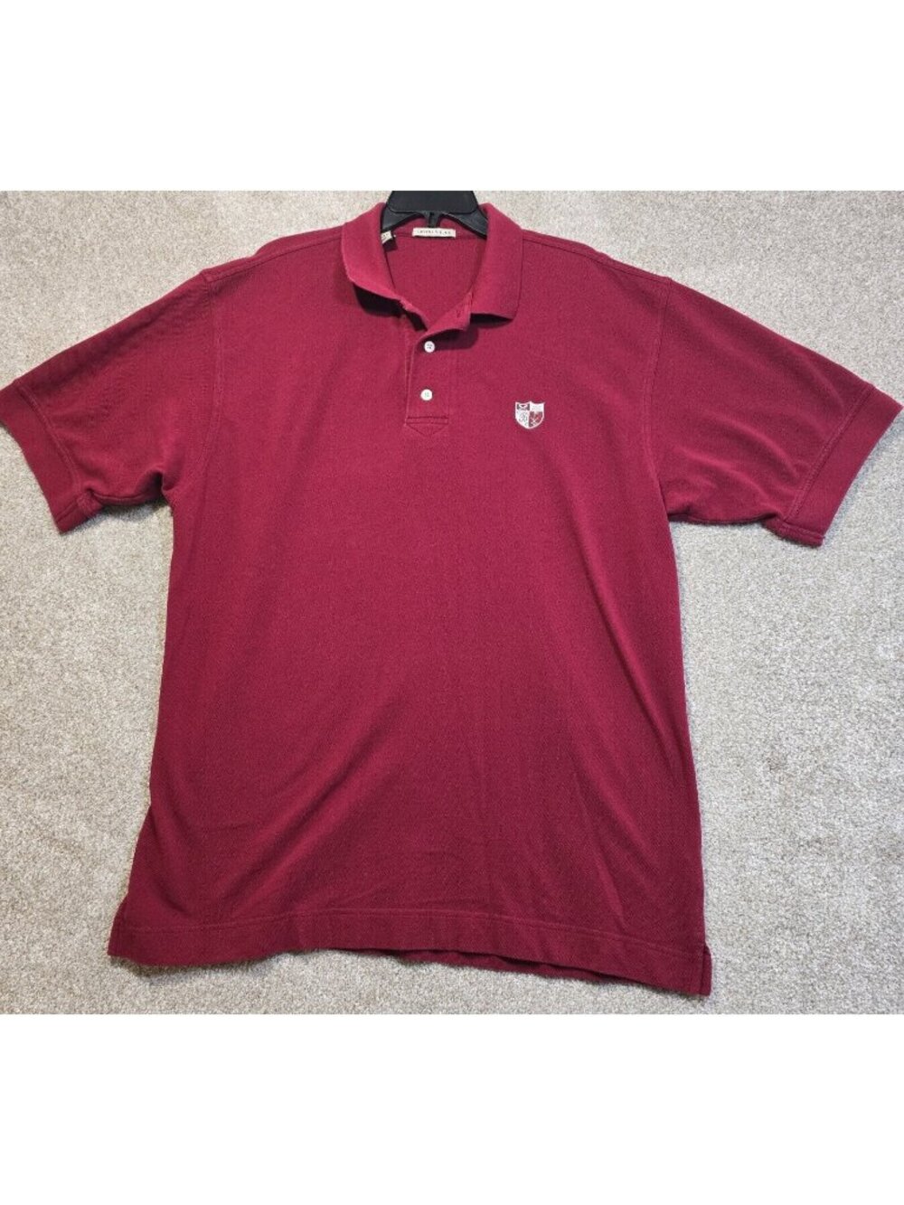 Cutter & Buck Red Polo Shirt Golf Short Sleeve 100% Cotton Logo Patch Men's XL